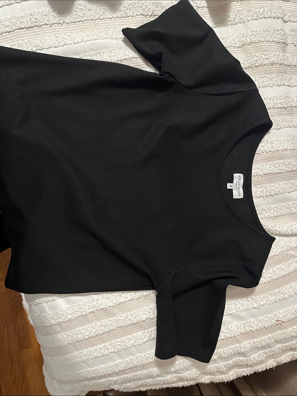 Black Crewneck Short Sleeve Extended Tee by Ripley Radar
